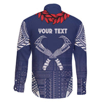 Personalized Talofa Samoa Family Matching Off Shoulder Short Dress and Hawaiian Shirt Ulafala With Toa Nifo'oti - Blue