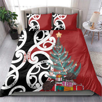 New Zealand Silver Fern Christmas Tree Bedding Set Meri Kirihimete LT7 - Polynesian Pride