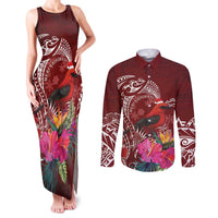 Personalized Samoa Meri Krisimasi Couples Matching Tank Maxi Dress and Long Sleeve Button Shirt Segasegamau'u Mix Siapo