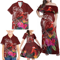Personalized Samoa Meri Krisimasi Family Matching Off Shoulder Maxi Dress and Hawaiian Shirt Segasegamau'u Mix Siapo LT7 - Polynesian Pride