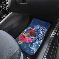 Personalized Samoa Christmas Car Mats Cardinal Honeyeater Mix Siapo