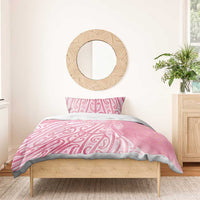 Breast Cancer Awareness Maori Bedding Set Kia Kaha Kia Maia Kia Manawanui - Polynesian Pride