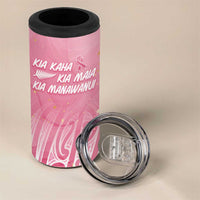 Breast Cancer Awareness Maori 4 in 1 Can Cooler Tumbler Kia Kaha Kia Maia Kia Manawanui LT7 - Polynesian Pride