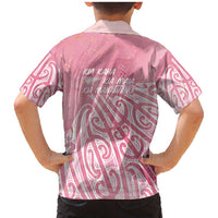 Breast Cancer Awareness Maori Family Matching Mermaid Dress and Hawaiian Shirt Kia Kaha Kia Maia Kia Manawanui LT7 - Polynesian Pride