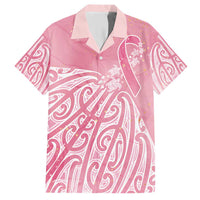 Breast Cancer Awareness Maori Family Matching Short Sleeve Bodycon Dress and Hawaiian Shirt Kia Kaha Kia Maia Kia Manawanui LT7 Dad's Shirt - Short Sleeve Pink - Polynesian Pride