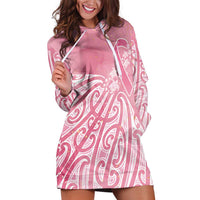 Breast Cancer Awareness Maori Hoodie Dress Kia Kaha Kia Maia Kia Manawanui LT7 Pink - Polynesian Pride