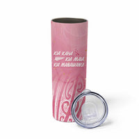 Breast Cancer Awareness Maori Skinny Tumbler Kia Kaha Kia Maia Kia Manawanui LT7 - Polynesian Pride