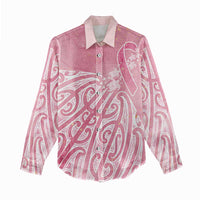 Breast Cancer Awareness Maori Women Casual Shirt Kia Kaha Kia Maia Kia Manawanui LT7 - Polynesian Pride