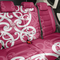 Breast Cancer Awareness Maori Back Car Seat Cover Koru Kowhaiwhai - Polynesian Pride