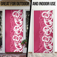 Breast Cancer Awareness Maori Door Cover Koru Kowhaiwhai LT7 - Polynesian Pride