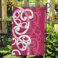 Breast Cancer Awareness Maori Garden Flag Koru Kowhaiwhai LT7 Garden Flag Pink - Polynesian Pride