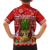 Hawaii Pineapple Christmas Family Matching Summer Maxi Dress and Hawaiian Shirt Mele Kalikimaka LT7 - Polynesian Pride