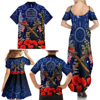 Anzac Family Matching Summer Maxi Dress and Hawaiian Shirt Australia Aboriginal Mix New Zealand Slouch Hats LT7 - Polynesian Pride