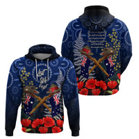 Anzac Zip Hoodie Ausralia Aboriginal Mix New Zealand Slouch Hats LT7 - Polynesian Pride