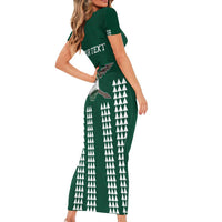 Hawaii Rainbow Warriors Personalized Family Matching Short Sleeve Bodycon Dress and Hawaiian Shirt Kakau Ikaika Laau Pama LT7 - Polynesian Pride