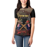 Australia - New Zealand ANZAC Women Polo Shirt Gallipoli ANZAC Cove Landing LT7 - Polynesian Pride