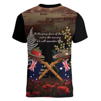 Australia - New Zealand ANZAC Women V-Neck T-Shirt Gallipoli ANZAC Cove Landing
