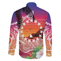 Kia Orana Cook Islands Family Matching Short Sleeve Bodycon Dress and Hawaiian Shirt Sunset Dream LT7 - Polynesian Pride