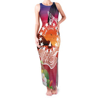 Kia Orana Cook Islands Family Matching Tank Maxi Dress and Hawaiian Shirt Sunset Dream LT7 Mom's Dress Art - Polynesian Pride