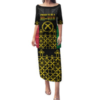 Vanuatu Indipendens Dei Puletasi Tribal Sand Drawing LT7 Long Dress Colorful - Polynesian Pride