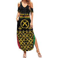 Vanuatu Indipendens Dei Summer Maxi Dress Tribal Sand Drawing LT7 Women Colorful - Polynesian Pride
