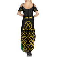 Vanuatu Indipendens Dei Summer Maxi Dress Tribal Sand Drawing LT7 - Polynesian Pride