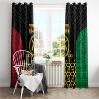 Vanuatu Indipendens Dei Window Curtain Tribal Sand Drawing