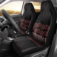 Maori Taniko Patterns Car Seat Cover Brown Niho Taniwha Mix Paatiki Motifs LT7 - Polynesian Pride