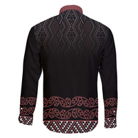 Maori Taniko Patterns Family Matching Long Sleeve Bodycon Dress and Hawaiian Shirt Brown Niho Taniwha Mix Paatiki Motifs LT7 - Polynesian Pride