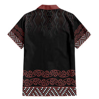 Maori Taniko Patterns Family Matching Mermaid Dress and Hawaiian Shirt Brown Niho Taniwha Mix Paatiki Motifs LT7 - Polynesian Pride