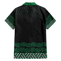 Maori Taniko Patterns Family Matching Off Shoulder Short Dress and Hawaiian Shirt Pounamu Niho Taniwha Mix Paatiki Motifs LT7 - Polynesian Pride