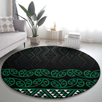 Maori Taniko Patterns Round Carpet Pounamu Niho Taniwha Mix Paatiki Motifs LT7 - Polynesian Pride