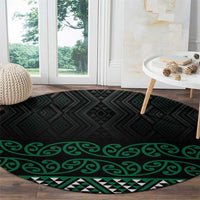 Maori Taniko Patterns Round Carpet Pounamu Niho Taniwha Mix Paatiki Motifs LT7 - Polynesian Pride