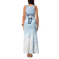 Fiji Rugby Custom Kaiviti Masi Family Matching Tank Maxi Dress and Hawaiian Shirt Turquoise LT7 - Polynesian Pride