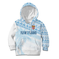 Fiji Rugby Custom Kaiviti Masi Kid Hoodie Turquoise - Polynesian Pride