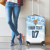 Fiji Rugby Custom Kaiviti Masi Luggage Cover Turquoise - Polynesian Pride