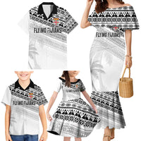 Fiji Rugby Custom Kaiviti Masi Family Matching Mermaid Dress and Hawaiian Shirt Black LT7 - Polynesian Pride