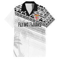 Fiji Rugby Custom Kaiviti Masi Family Matching Off Shoulder Maxi Dress and Hawaiian Shirt Black LT7 Dad's Shirt - Short Sleeve Black - Polynesian Pride