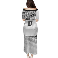 Fiji Rugby Custom Kaiviti Masi Family Matching Puletasi and Hawaiian Shirt Black - Polynesian Pride