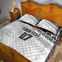 Fiji Rugby Custom Kaiviti Masi Quilt Bed Set Black - Polynesian Pride
