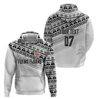 Fiji Rugby Custom Kaiviti Masi Zip Hoodie Black - Polynesian Pride