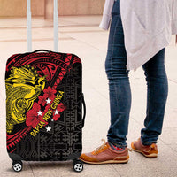 Papua New Guinea 49th Independence Day Luggage Cover Motuan Revareva Bird-of-Paradise LT7 Black - Polynesian Pride