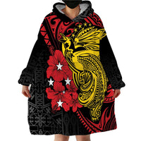 Papua New Guinea 49th Independence Day Wearable Blanket Hoodie Motuan Revareva Bird-of-Paradise LT7 - Polynesian Pride