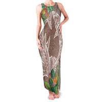 Polynesia Family Matching Tank Maxi Dress and Hawaiian Shirt Sharks Duo Tropical Brown