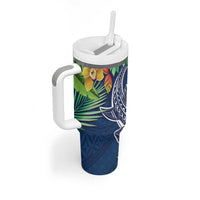 Polynesia Tumbler With Handle Sharks Duo Tropical Navy