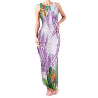 Polynesia Family Matching Tank Maxi Dress and Hawaiian Shirt Sharks Duo Tropical Lavender