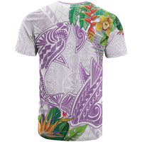 Polynesia T Shirt Sharks Duo Tropical Lavender