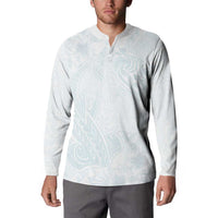 Polynesia Button Sweatshirt Sharks Duo Tropical Off White