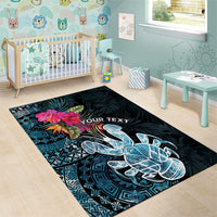 Niue Personalised Area Rug Hiapo Mix Coconut Crab