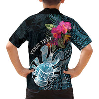 Niue Personalised Family Matching Long Sleeve Bodycon Dress and Hawaiian Shirt Hiapo Mix Coconut Crab LT7 - Polynesian Pride